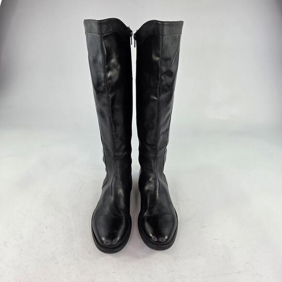 AGL Attilio Giusti Leombruni Knee High Zip US 9.5 Black Leather Riding Boots - Picture 3 of 11